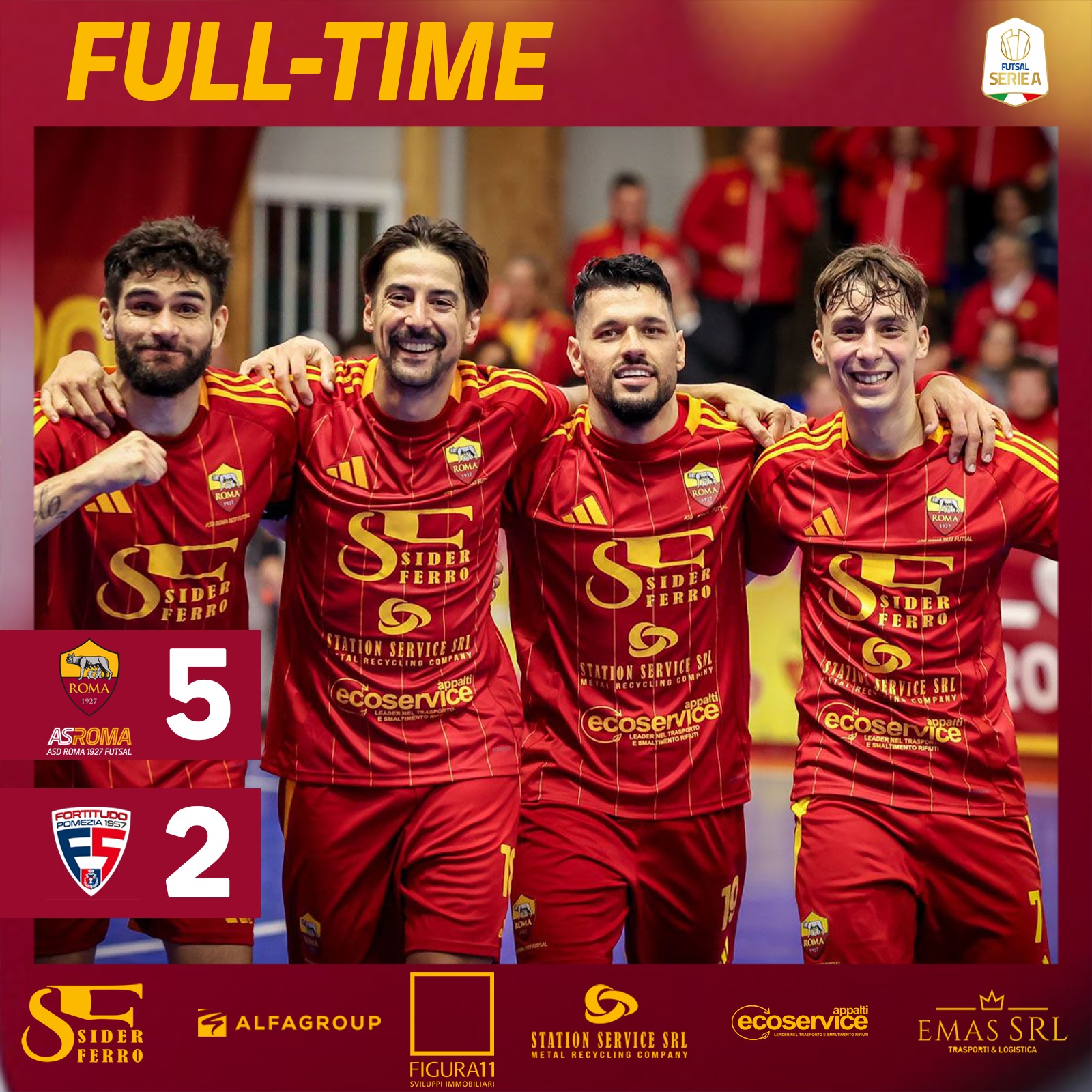 Roma 1927 Futsal - Fortitudo Pomezia, 5-2